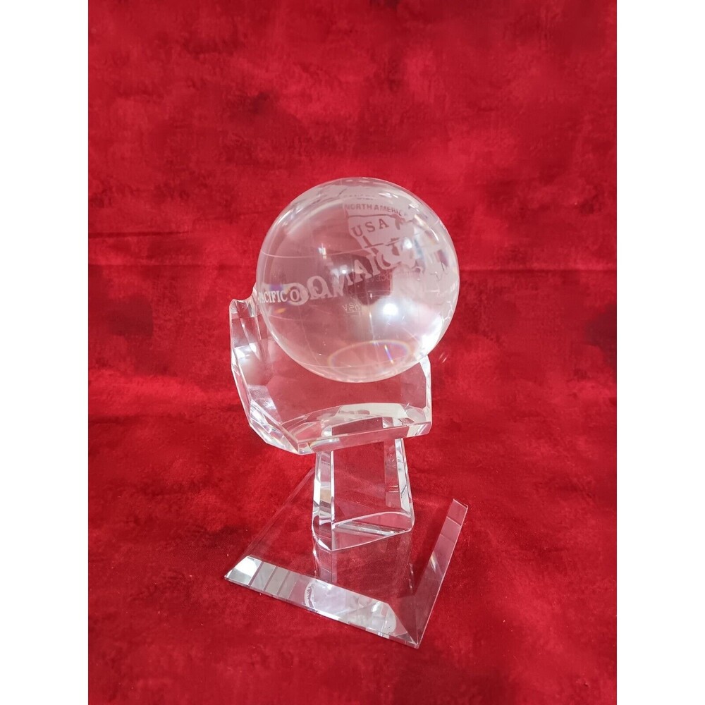 Crystal World In The Palm Of Hand Globe Award Great For College Grads